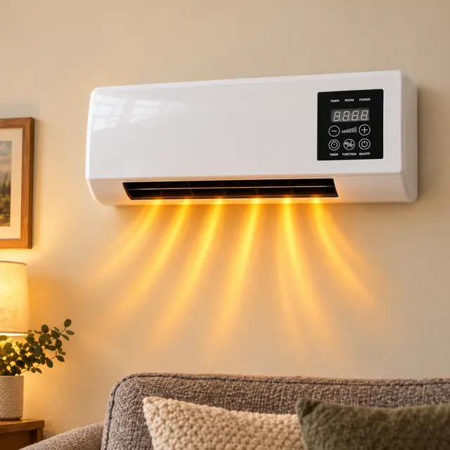 WarmFall sending warm air down from the wall