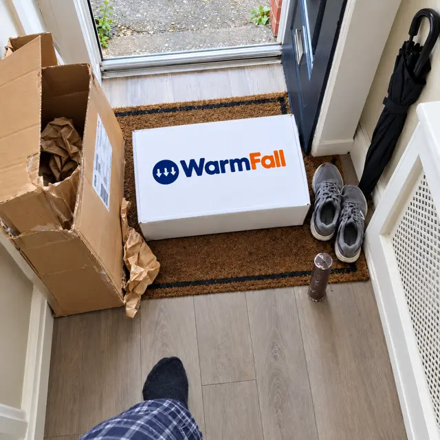 WarmFall parcel delivered to a UK doorstep